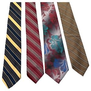 Vintage‎ Mens Tie Lot Don Loper Botany 500 Windridge Stafford Striped Floral 90s